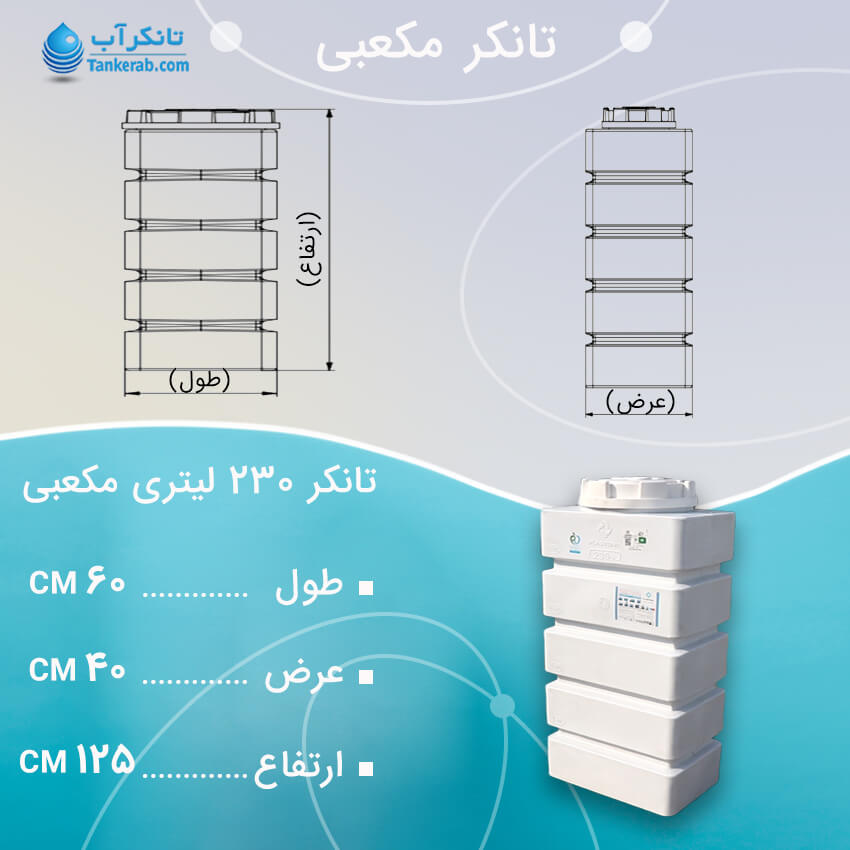 تانکر 230 لیتری مکعبی