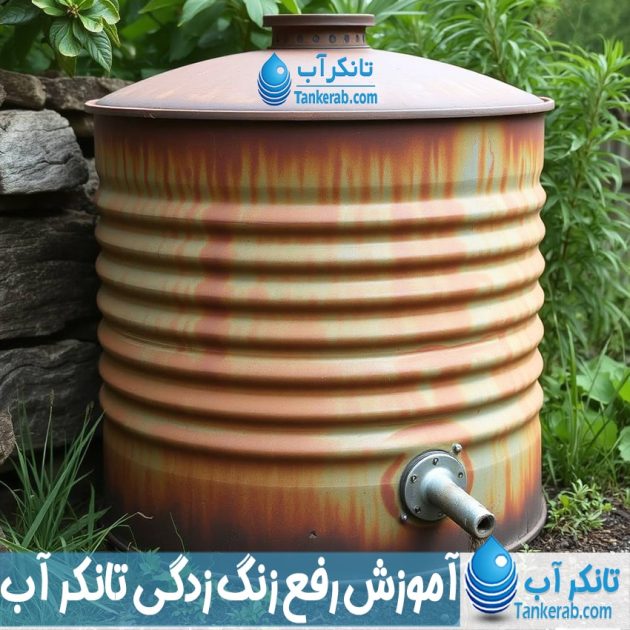 آموزش رفع زنگ زدگی تانکر آب